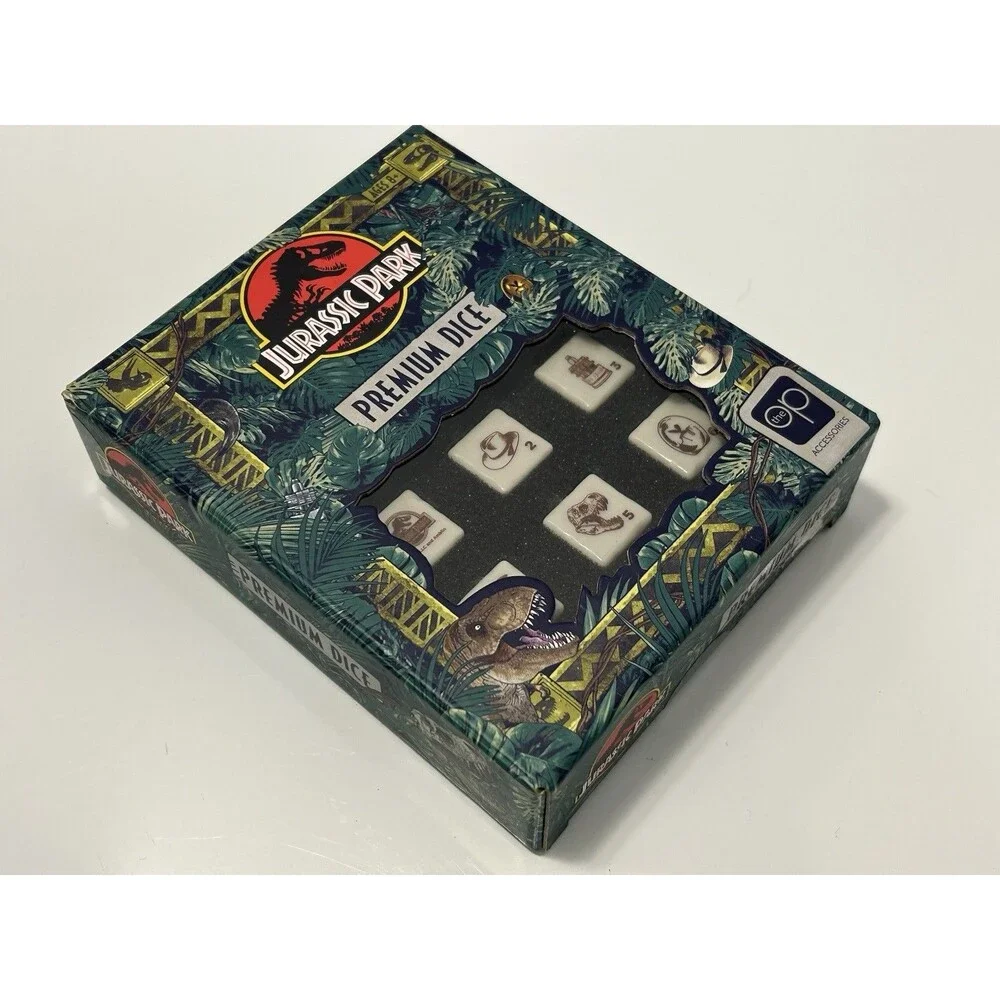 Jurassic Park Premium Dice Set NIB Factory Sealed Playable Collectible
